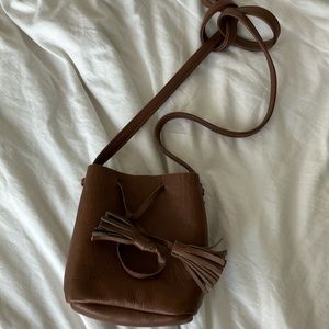Brown leather bag